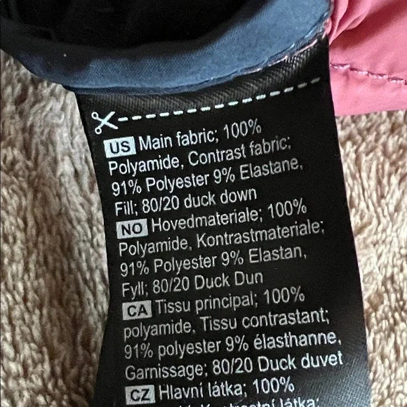 EUC - down puffer 3/4 pants - L Kari Traa Eva High Waist Capri - navy/pink - Picture 3 of 11